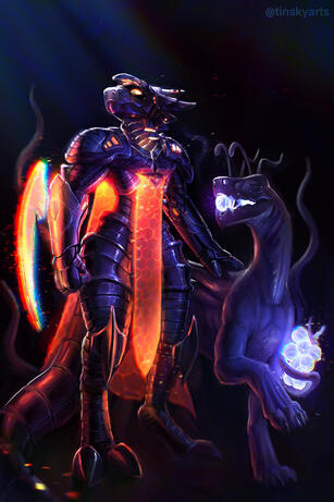 Illustrated full body and one extra character